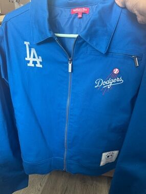 Mitchell & Ness Royal Blue Dodgers Zip-Up Jacket